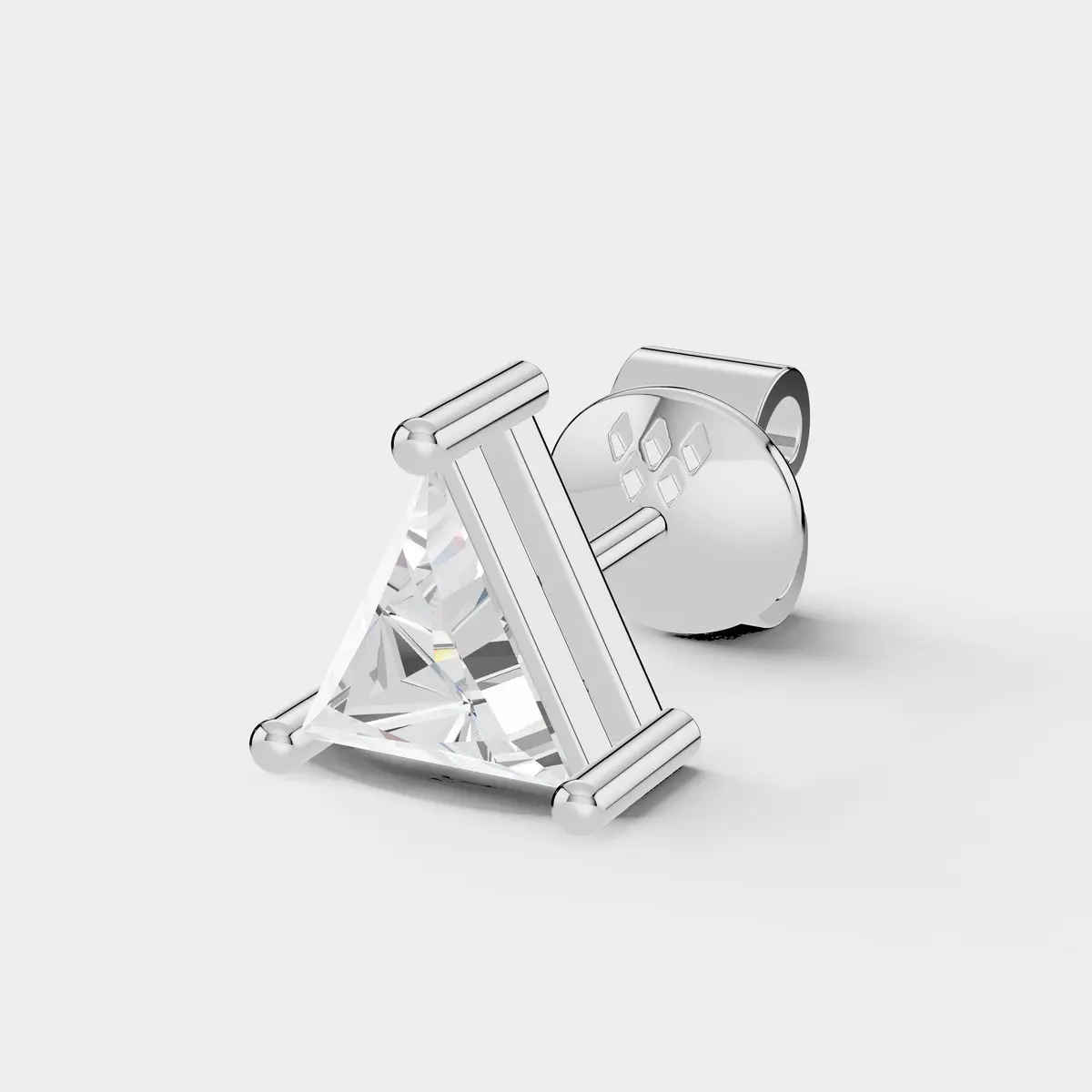 Triangle Diamond Stud Earring